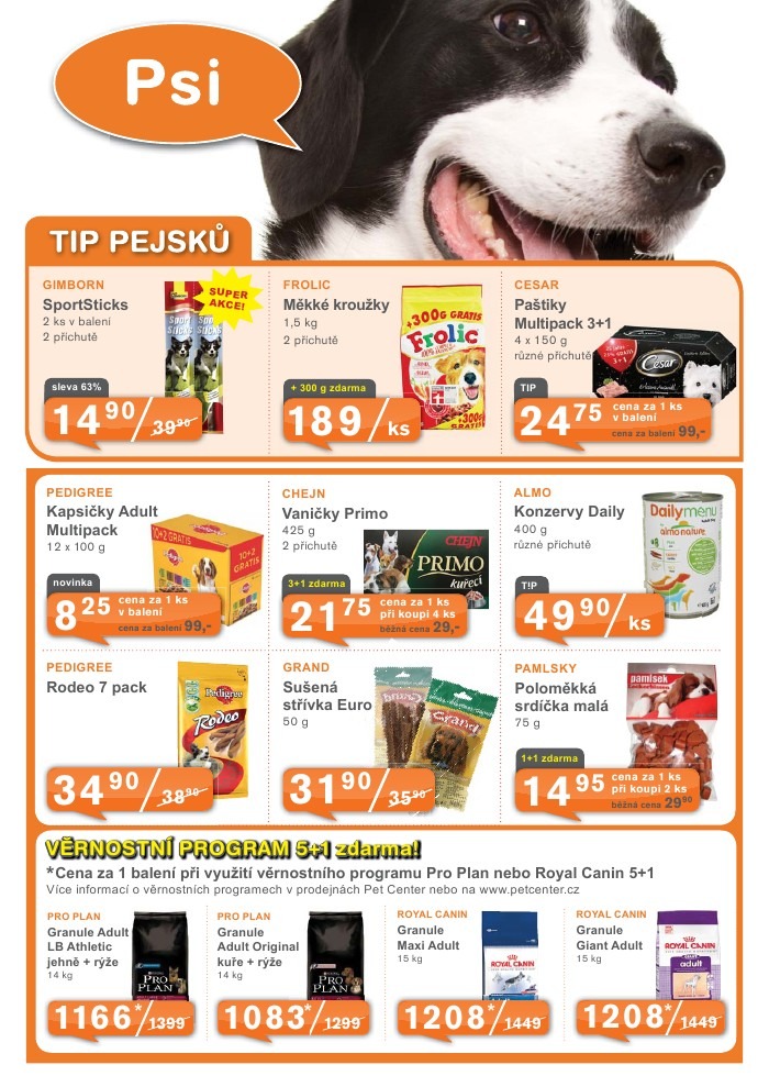 leták Pet Center strana 1 leták Pet Center strana 1