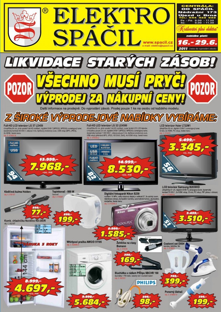 leták Elektro Spáčil strana 1 leták Elektro Spáčil strana 1