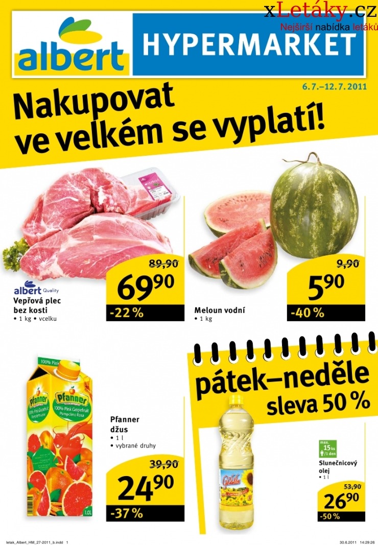 leták Albert Hypermarket leták strana 1 leták Albert Hypermarket leták strana 1