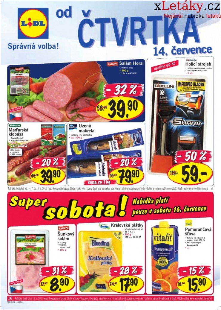 leták Lidl aktuální leták strana 1 leták Lidl aktuální leták strana 1