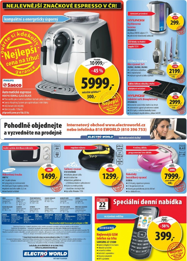 leták Electro World strana 1 leták Electro World strana 1