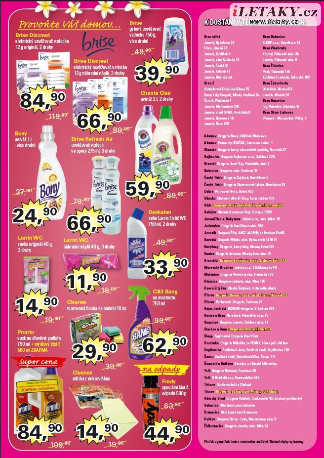 leták Jasmín drogerie strana 1 leták Jasmín drogerie strana 1