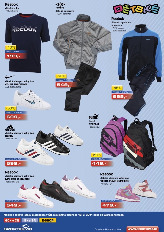 leták Sportisimo strana 1 leták Sportisimo strana 1