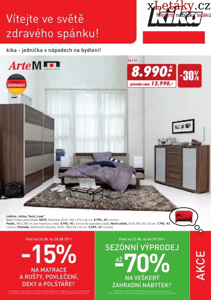 leták Kika nábytek akční leták strana 1 leták Kika nábytek akční leták strana 1