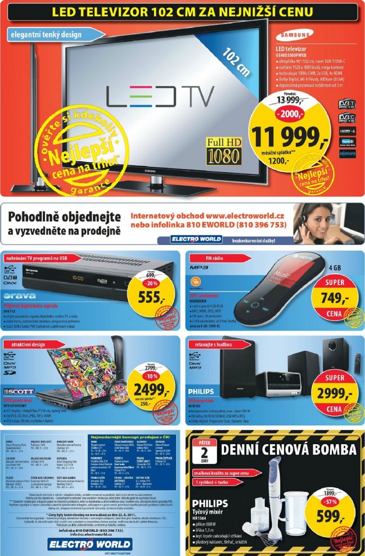 leták Electro World strana 1 leták Electro World strana 1