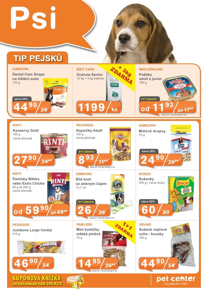 leták Pet Center strana 1 leták Pet Center strana 1
