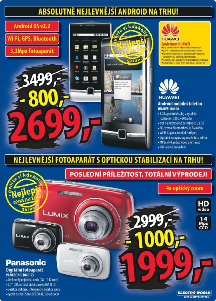 leták Electro World strana 1 leták Electro World strana 1