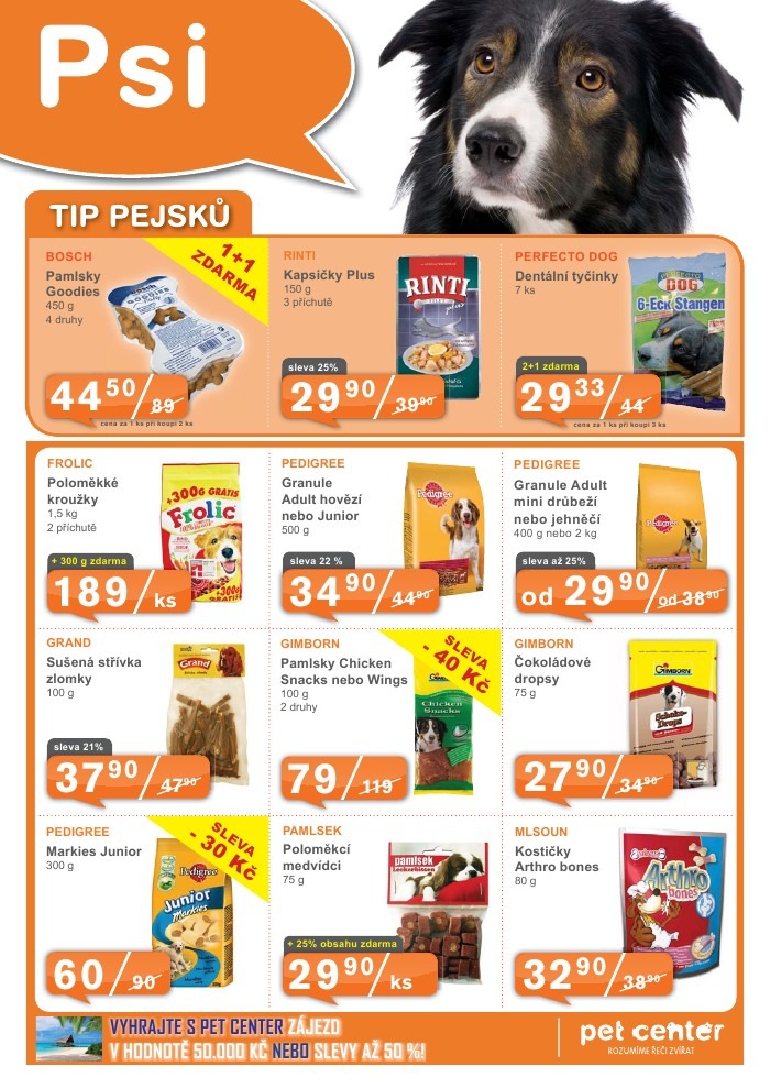 leták Pet Center strana 1 leták Pet Center strana 1