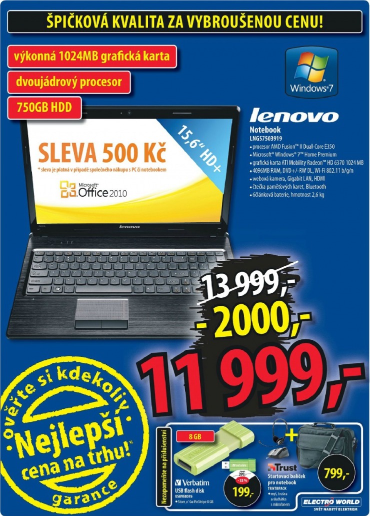 leták Electro World strana 1 leták Electro World strana 1