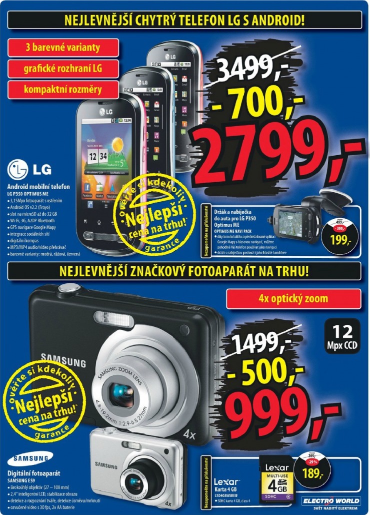 leták Electro World strana 1 leták Electro World strana 1