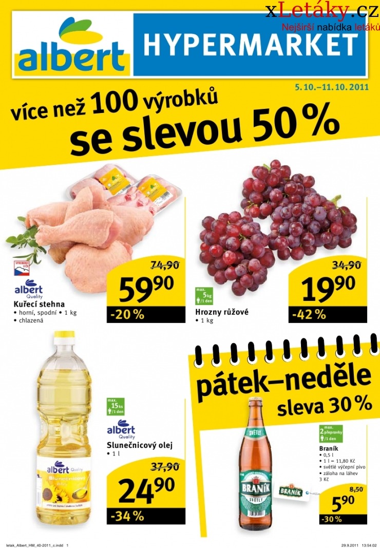 leták Albert Hypermarket leták strana 1 leták Albert Hypermarket leták strana 1