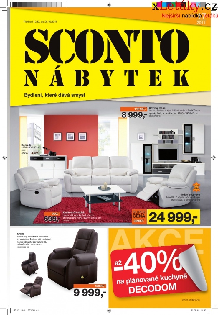 leták Sconto nábytek leták strana 1 leták Sconto nábytek leták strana 1