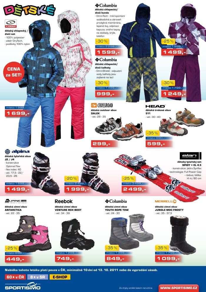 leták Sportisimo strana 1 leták Sportisimo strana 1