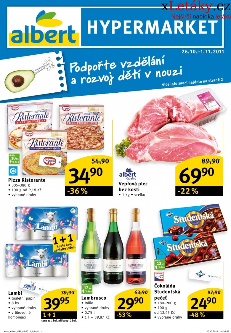leták Albert Hypermarket leták strana 1 leták Albert Hypermarket leták strana 1