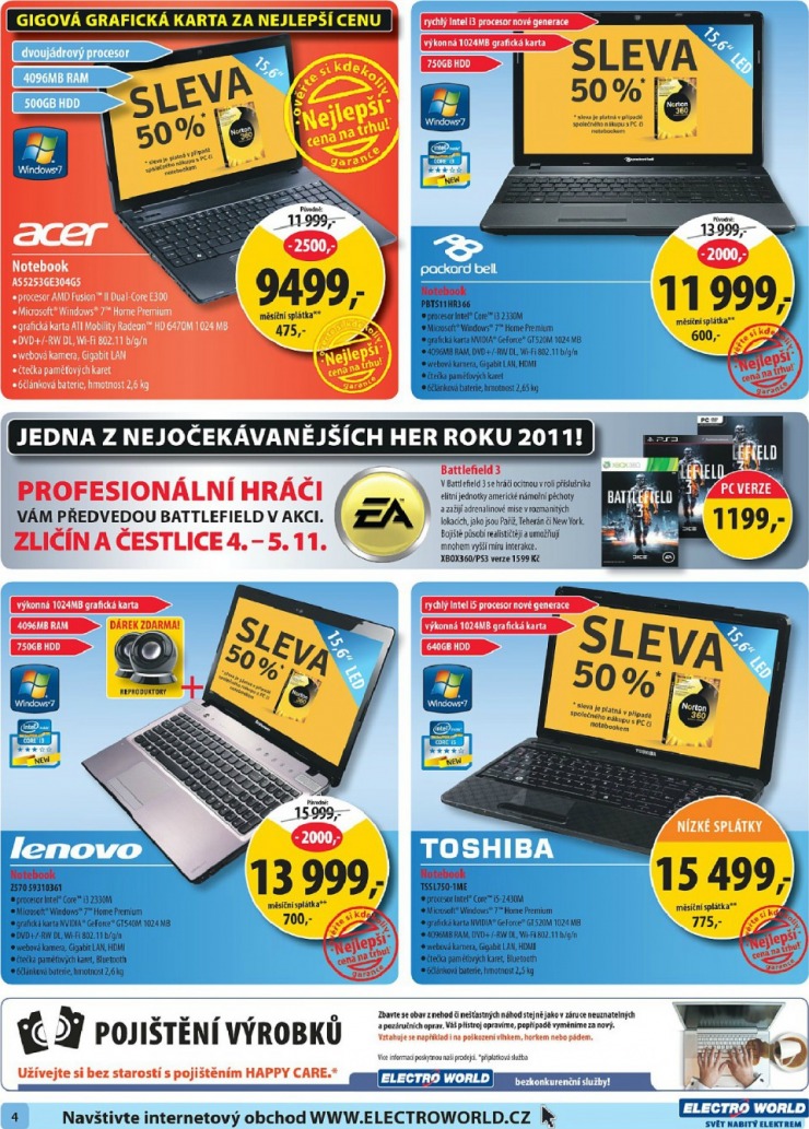 leták Electro World strana 1 leták Electro World strana 1