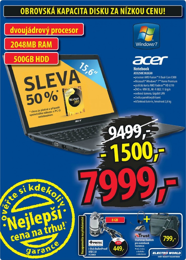 leták Electro World strana 1 leták Electro World strana 1