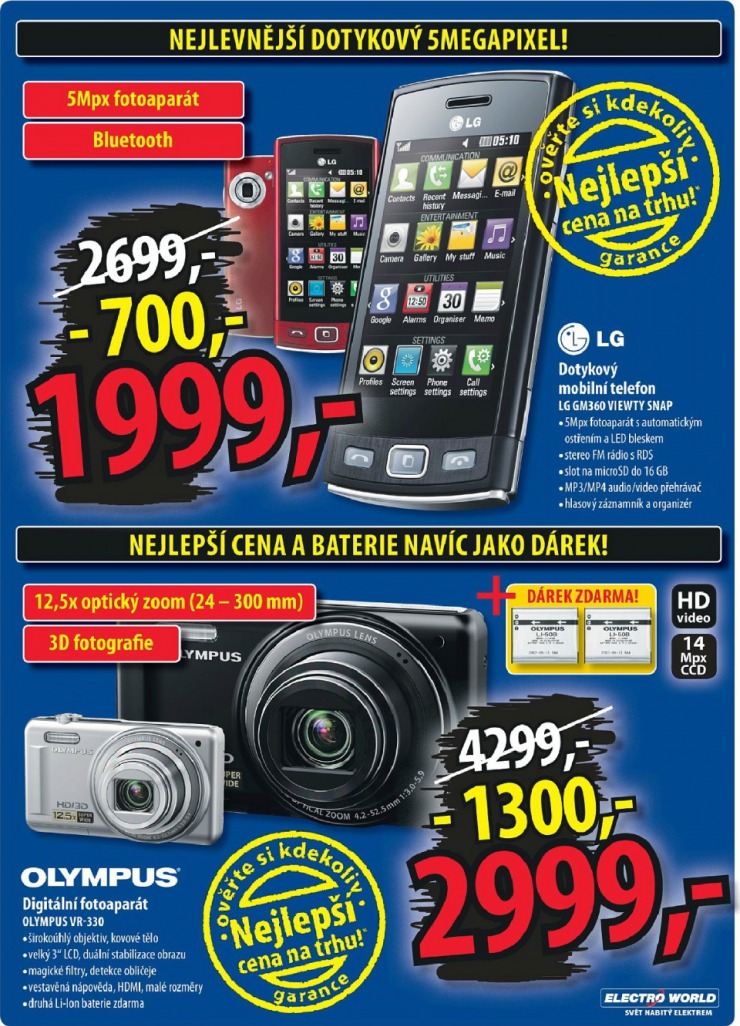 leták Electro World strana 1 leták Electro World strana 1