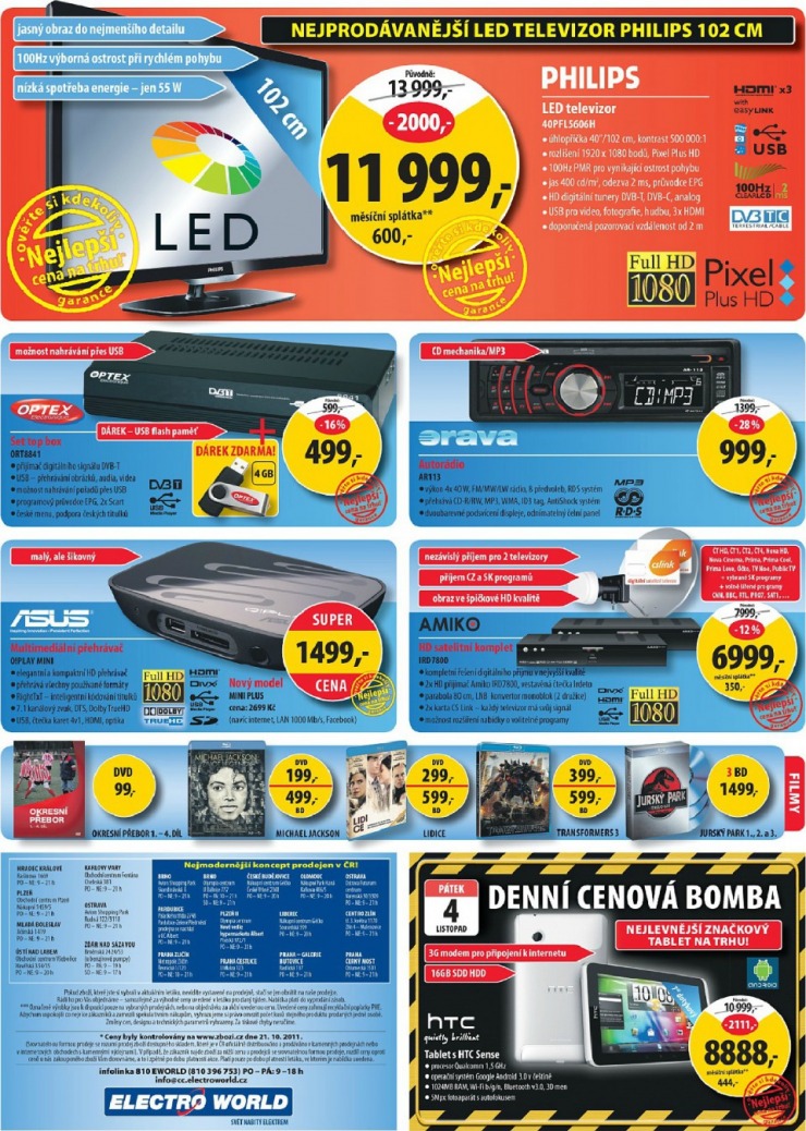 leták Electro World strana 1 leták Electro World strana 1