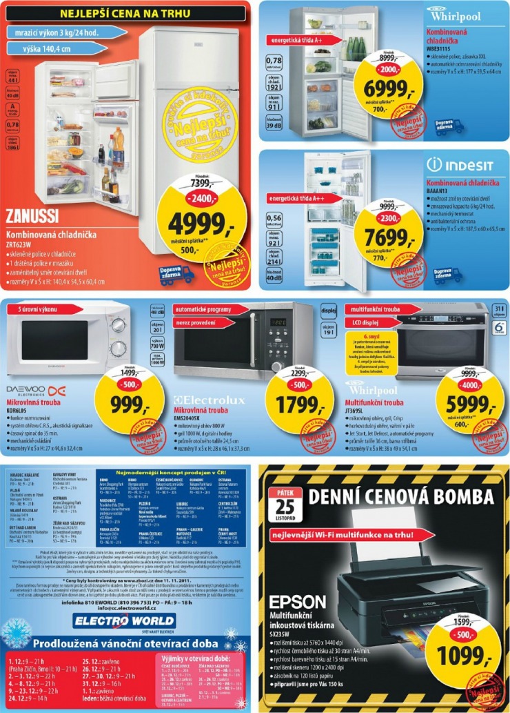 leták Electro World strana 1 leták Electro World strana 1