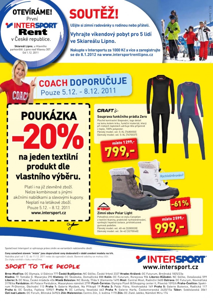 leták Intersport strana 1 leták Intersport strana 1