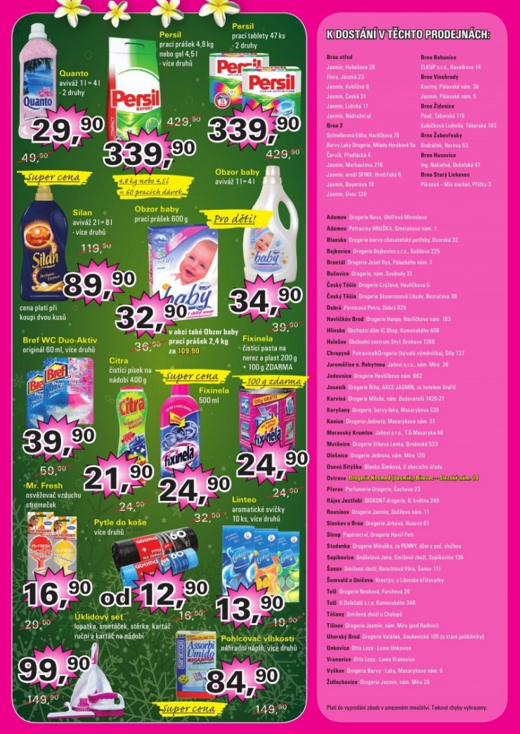 leták Jasmín drogerie strana 1 leták Jasmín drogerie strana 1