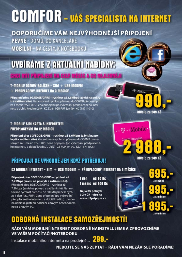 leták Comfor strana 1 leták Comfor strana 1