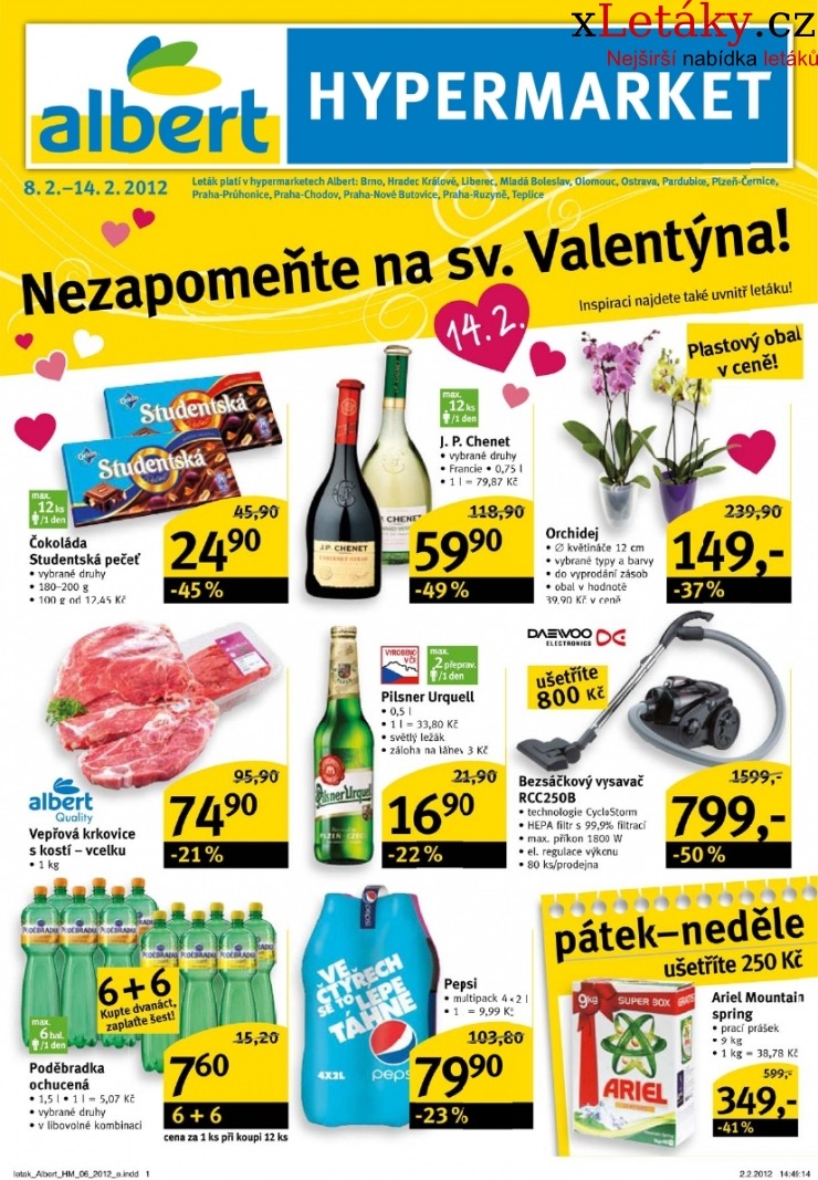 leták Albert Hypermarket leták strana 1 leták Albert Hypermarket leták strana 1