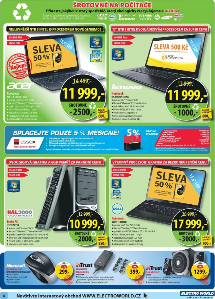 leták Electro World strana 1 leták Electro World strana 1