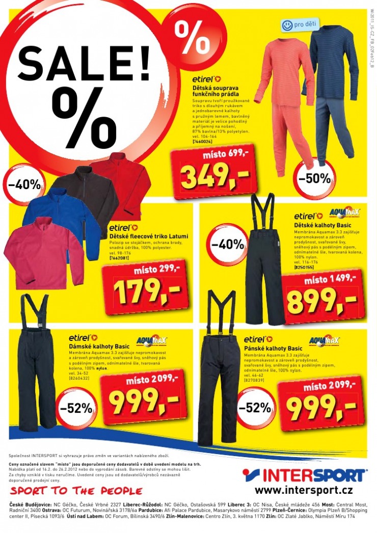 leták Intersport strana 1 leták Intersport strana 1