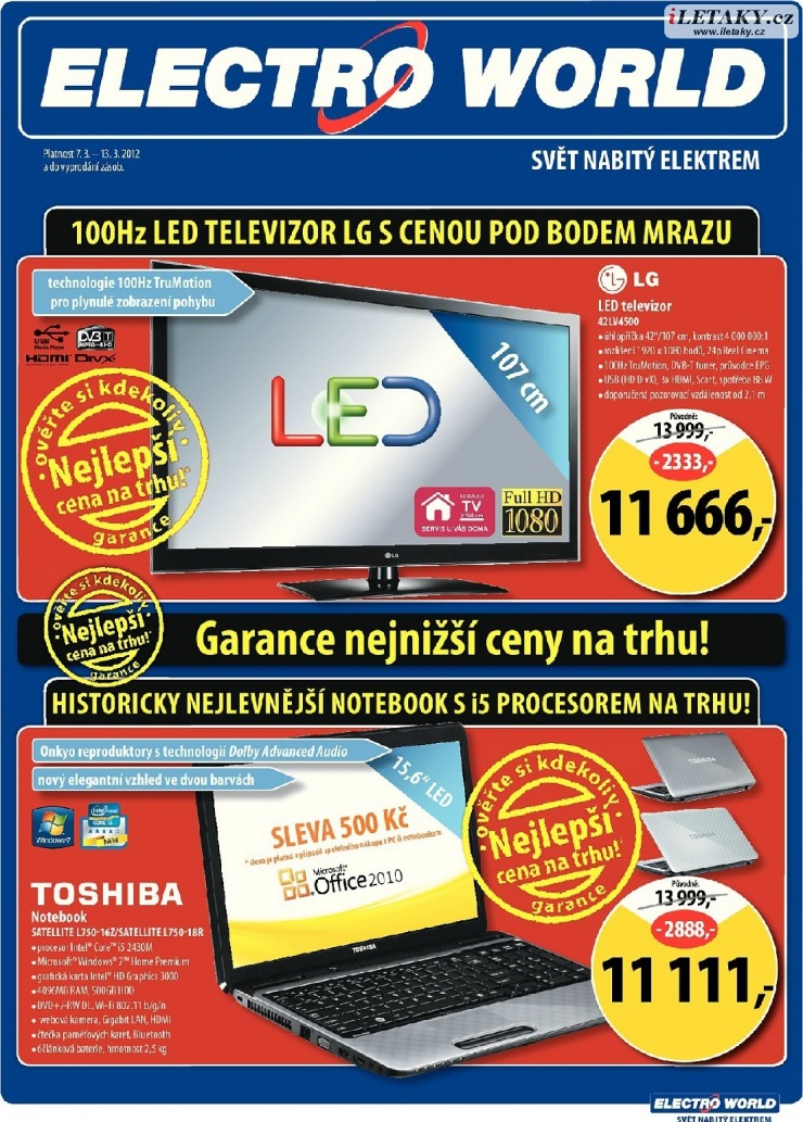 leták Electro World strana 1 leták Electro World strana 1