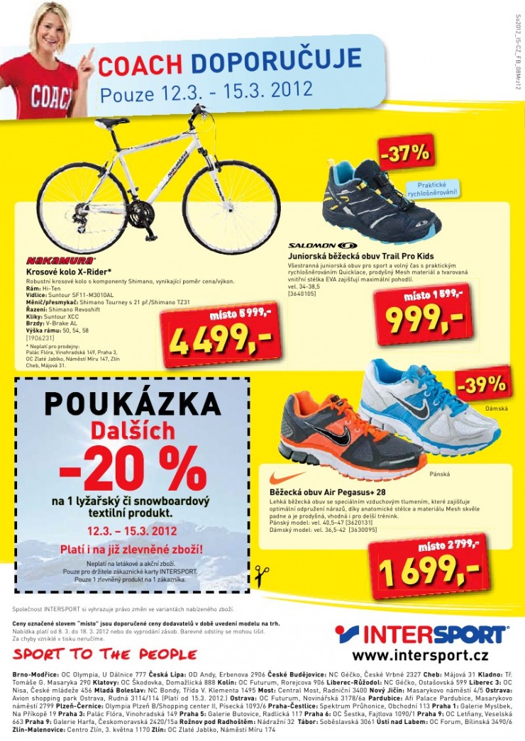leták Intersport strana 1 leták Intersport strana 1