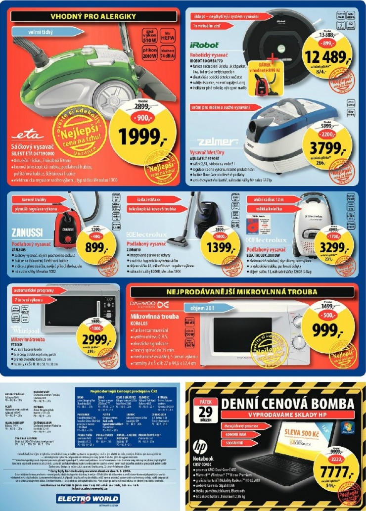 leták Electro World strana 1 leták Electro World strana 1