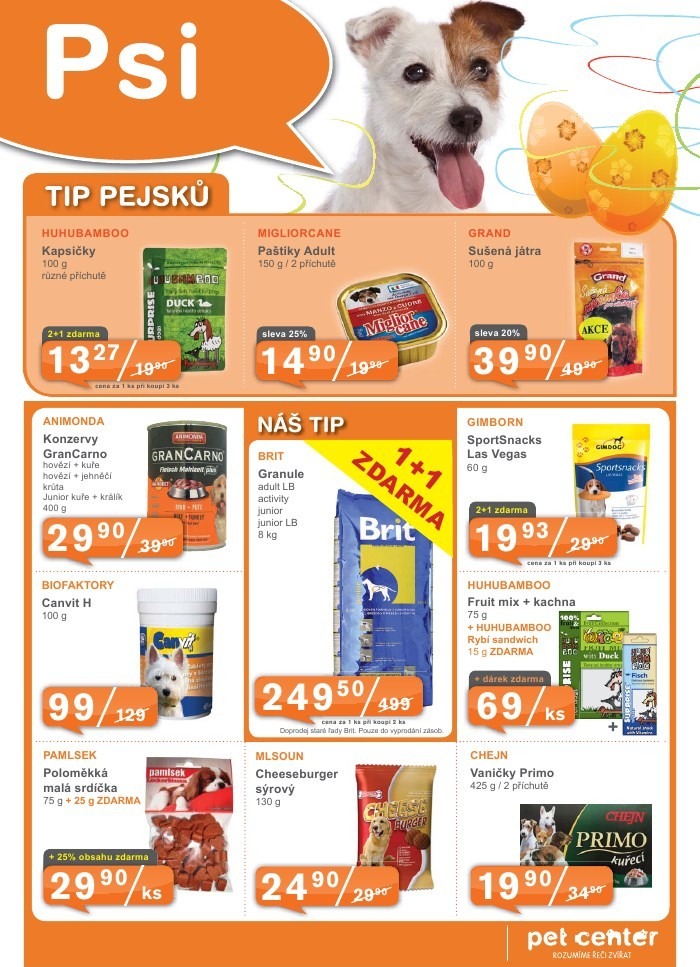 leták Pet Center strana 1 leták Pet Center strana 1