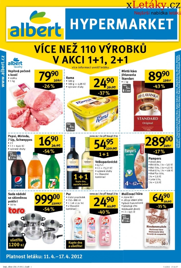 leták Albert Hypermarket leták strana 1 leták Albert Hypermarket leták strana 1