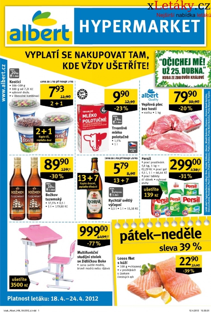 leták Albert Hypermarket leták strana 1 leták Albert Hypermarket leták strana 1
