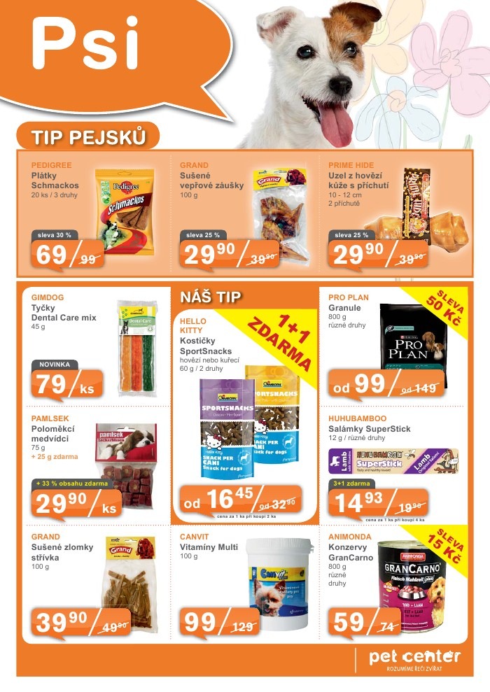 leták Pet Center strana 1 leták Pet Center strana 1