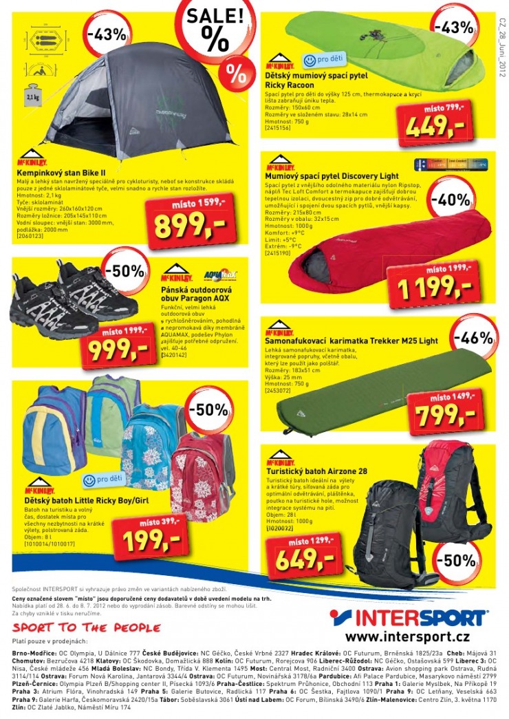 leták Intersport strana 1 leták Intersport strana 1
