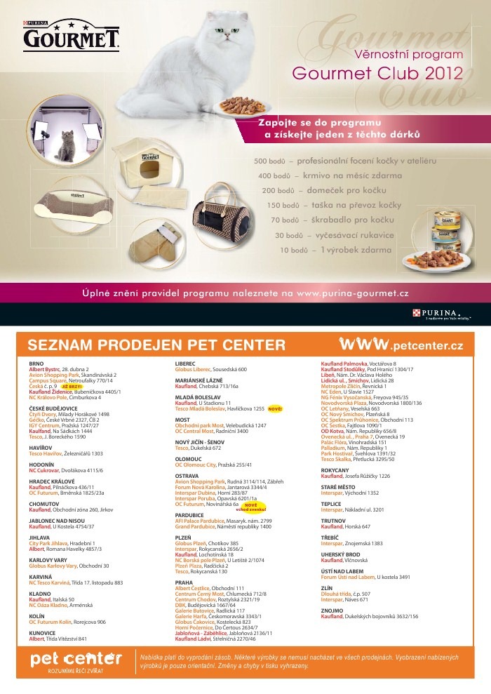 leták Pet Center strana 1 leták Pet Center strana 1