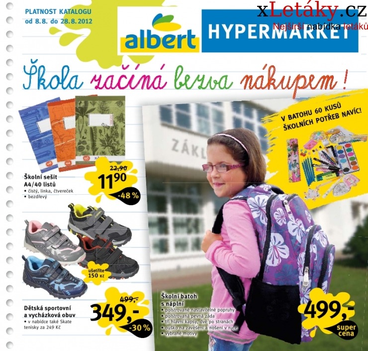 leták Albert Hypermarket - Škola leták strana 1 leták Albert Hypermarket - Škola leták strana 1