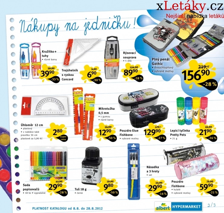 leták Albert Hypermarket - Škola leták strana 1 leták Albert Hypermarket - Škola leták strana 1