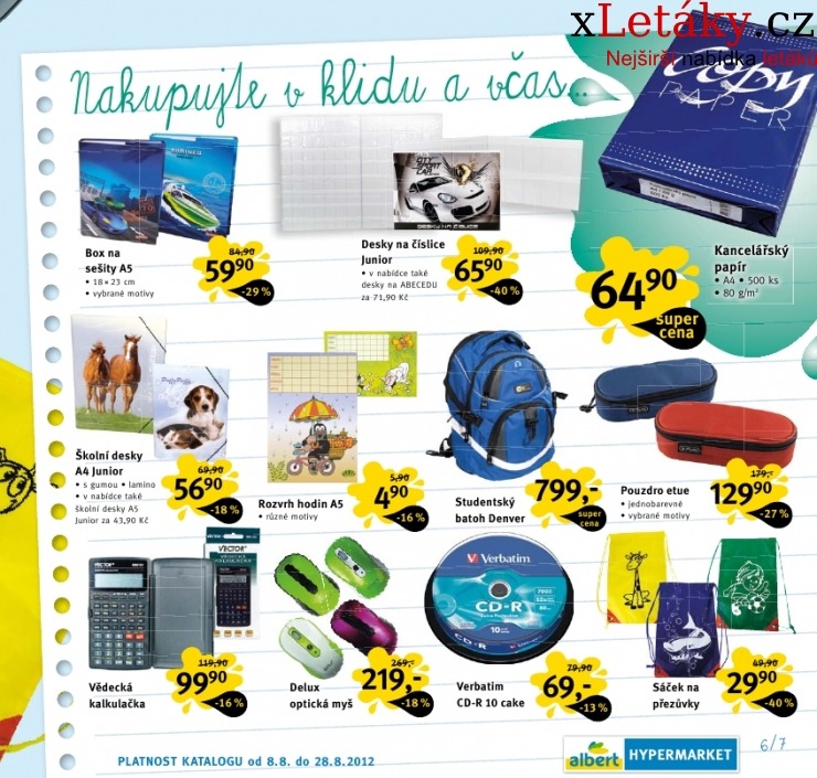 leták Albert Hypermarket - Škola leták strana 1 leták Albert Hypermarket - Škola leták strana 1