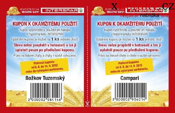 leták Interspar - kupón akční leták strana 1 leták Interspar - kupón akční leták strana 1