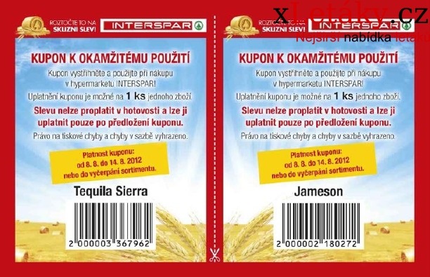 leták Interspar - kupón akční leták strana 1 leták Interspar - kupón akční leták strana 1