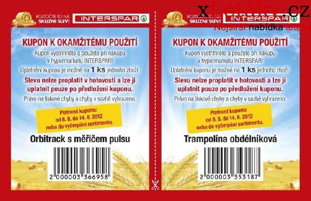 leták Interspar - kupón akční leták strana 1 leták Interspar - kupón akční leták strana 1