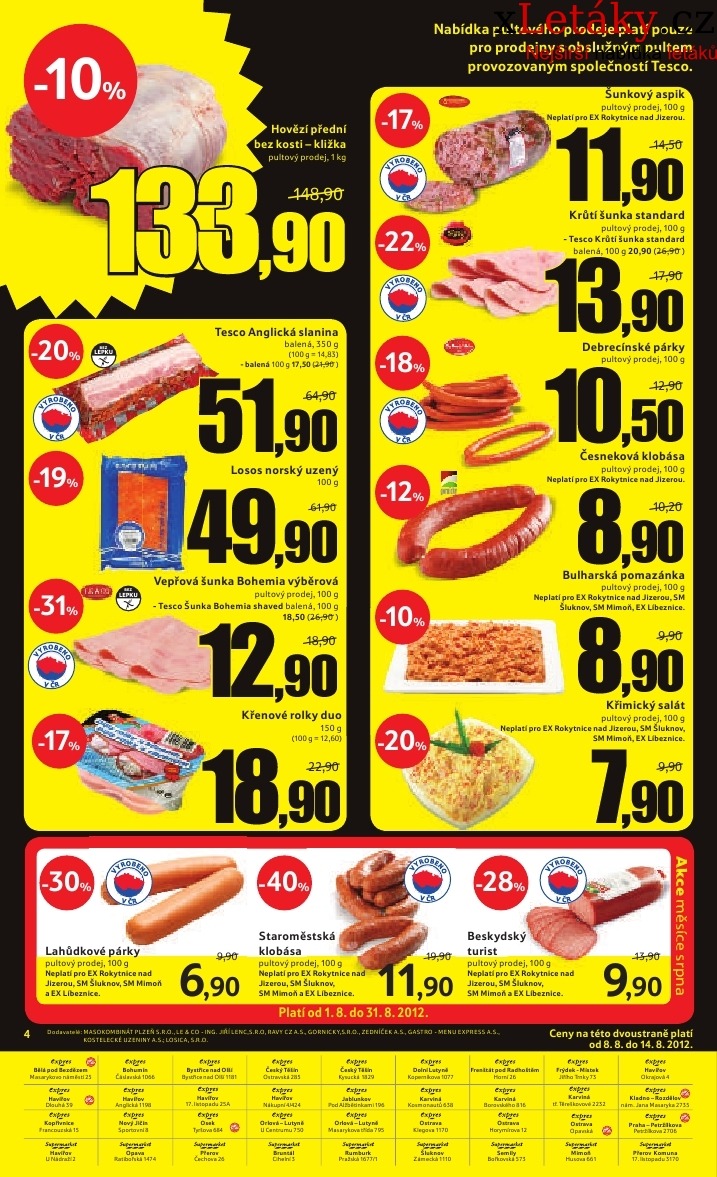 leták Tesco - extra aktuální leták strana 1 leták Tesco - extra aktuální leták strana 1