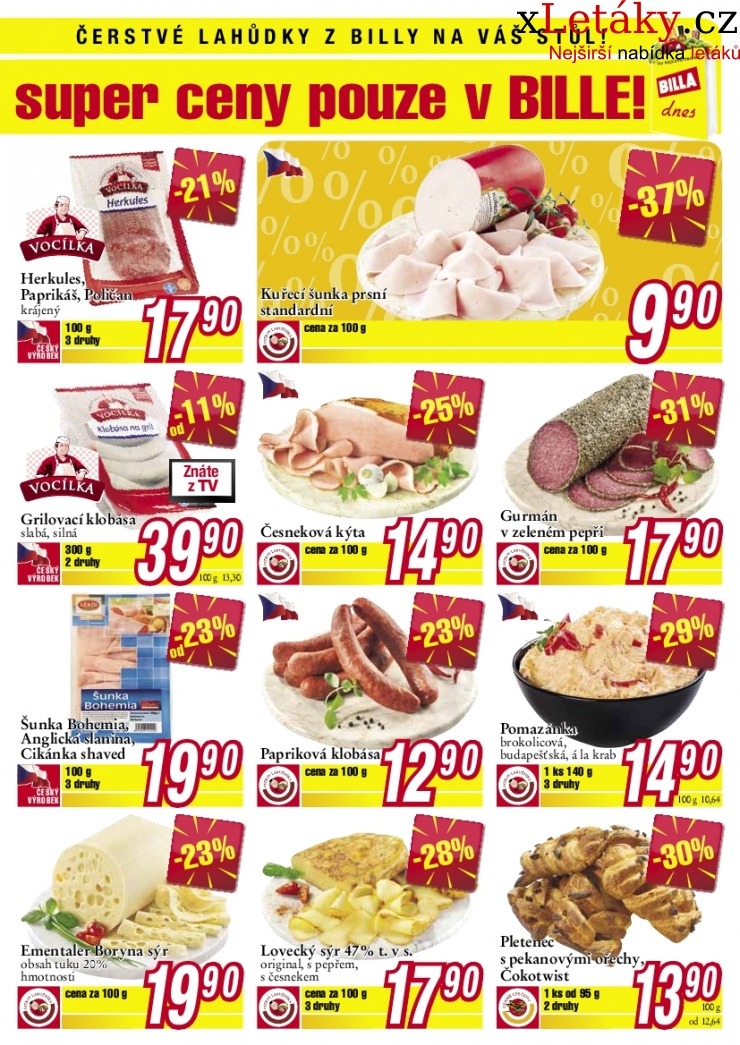 leták Billa - velký supermarket akční leták strana 1 leták Billa - velký supermarket akční leták strana 1
