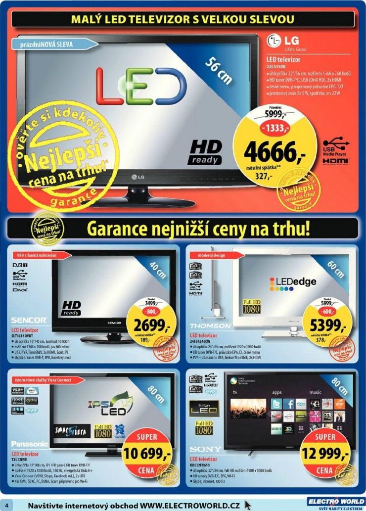 leták Electro World strana 1 leták Electro World strana 1