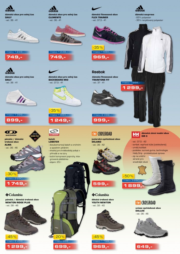 leták Sportisimo strana 1 leták Sportisimo strana 1