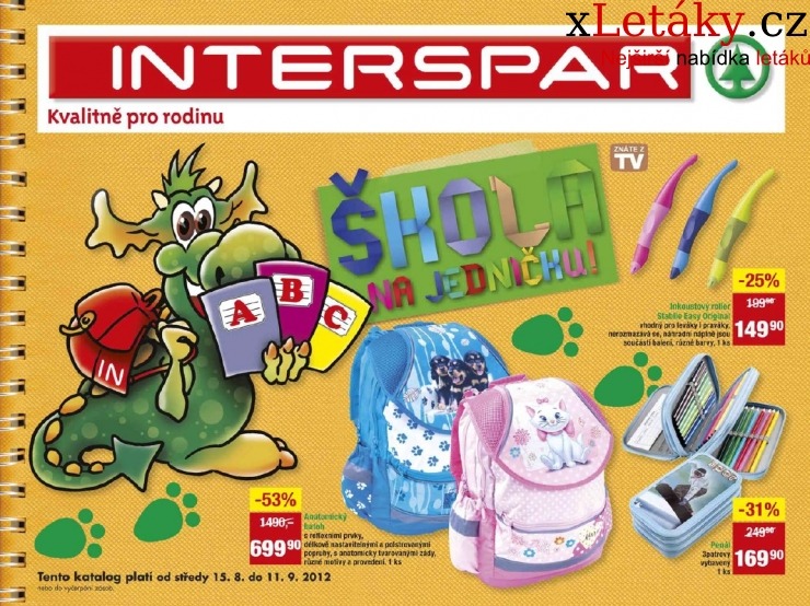 leták Interspar - škola akční leták strana 1 leták Interspar - škola akční leták strana 1