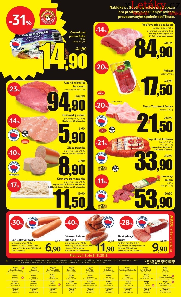 leták Tesco - expres leták strana 1 leták Tesco - expres leták strana 1
